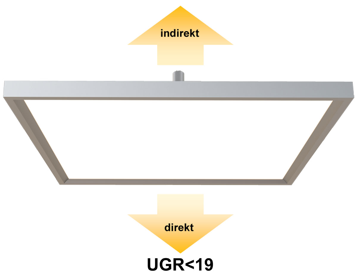 LEDAXO LED-Deckenleuchte DL-09-60-E direkt/indirekt abstrahlend